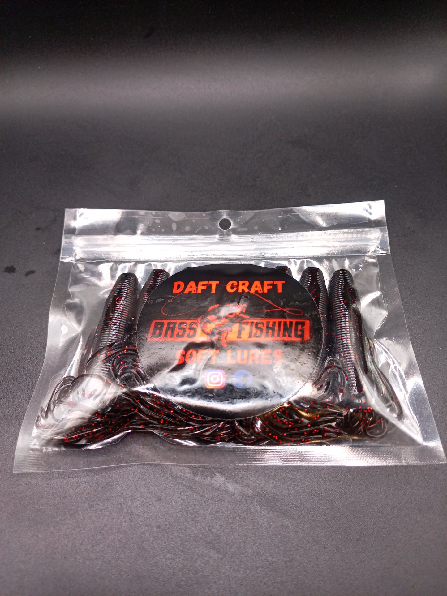 Tube 4" Black Red flk x8