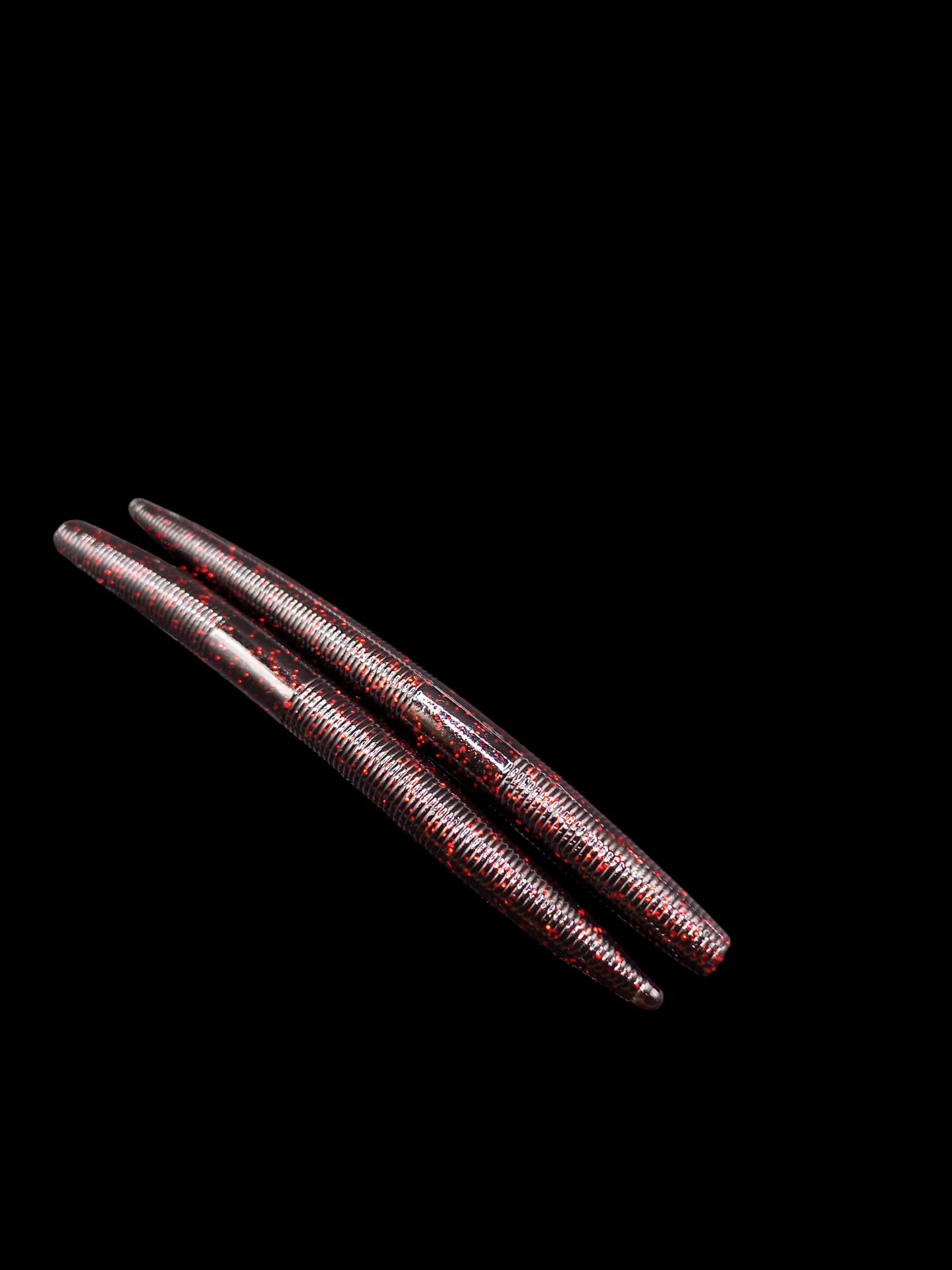 Worm 5" Black Red flk x8
