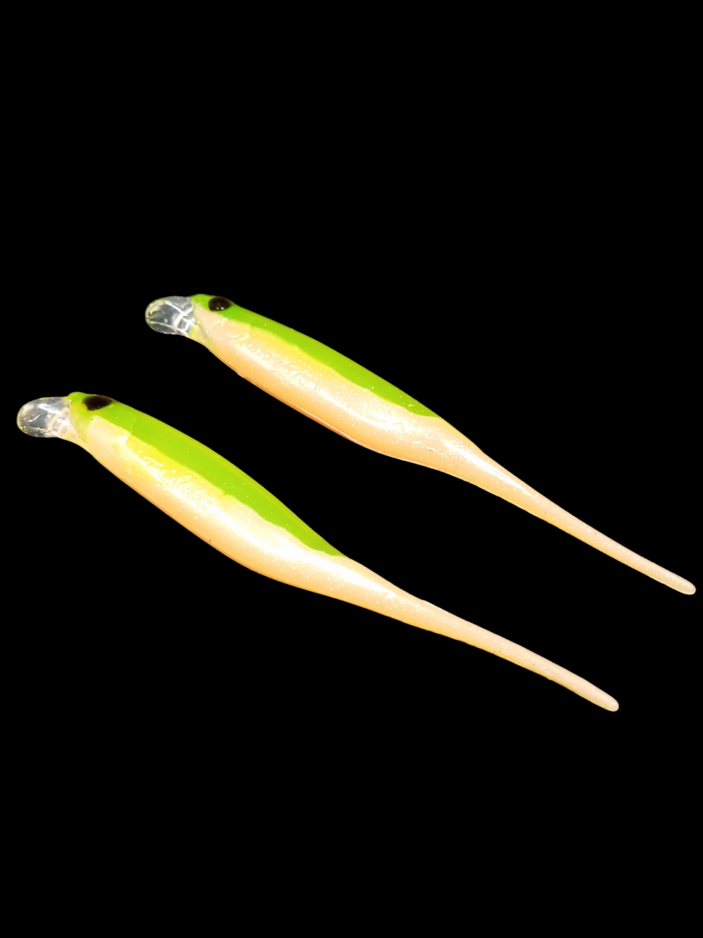 Fly Shad© 6" Bone Chartreuse Lime x4