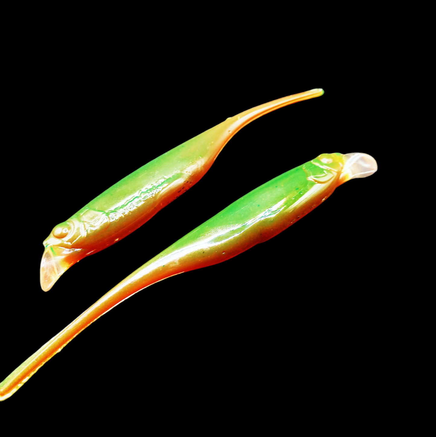 Fly Shad© 6" Motor Oil UV x4