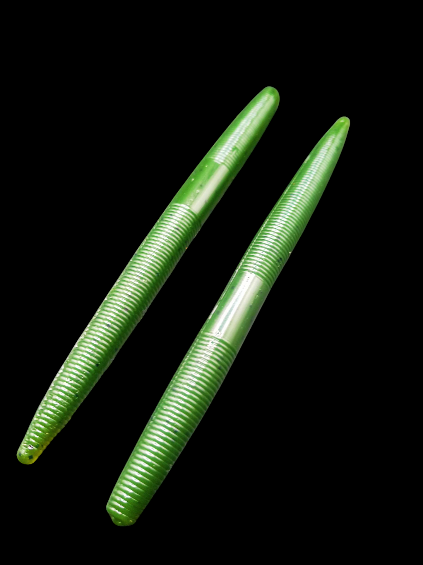 Worm 5" Green Watermelon Black Flk x8