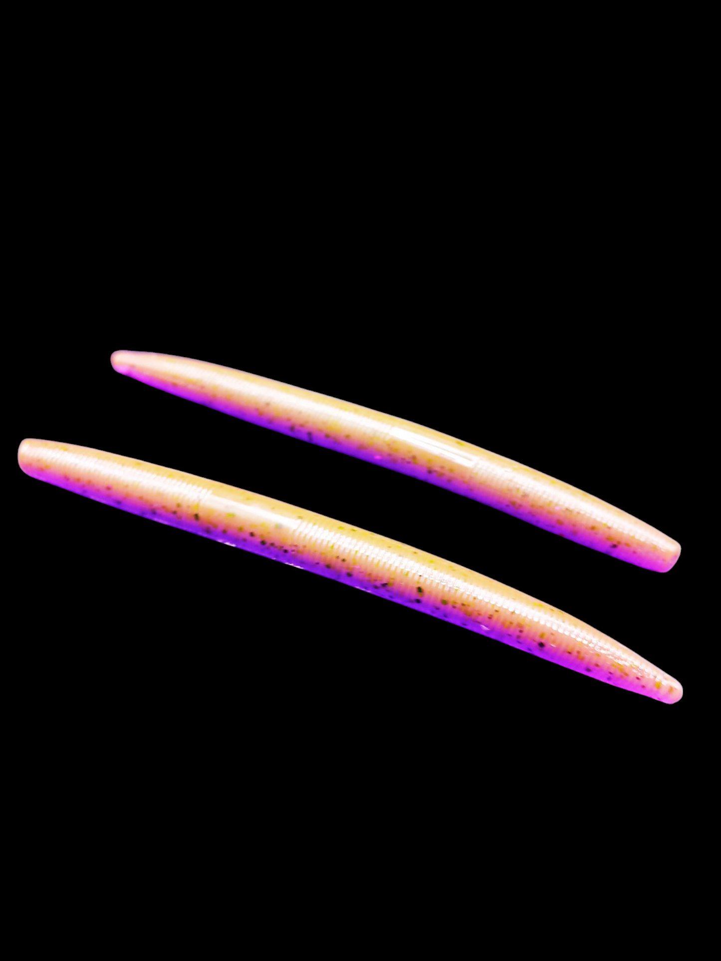 Worm 5" Cameleon Fush Blk Flk x8
