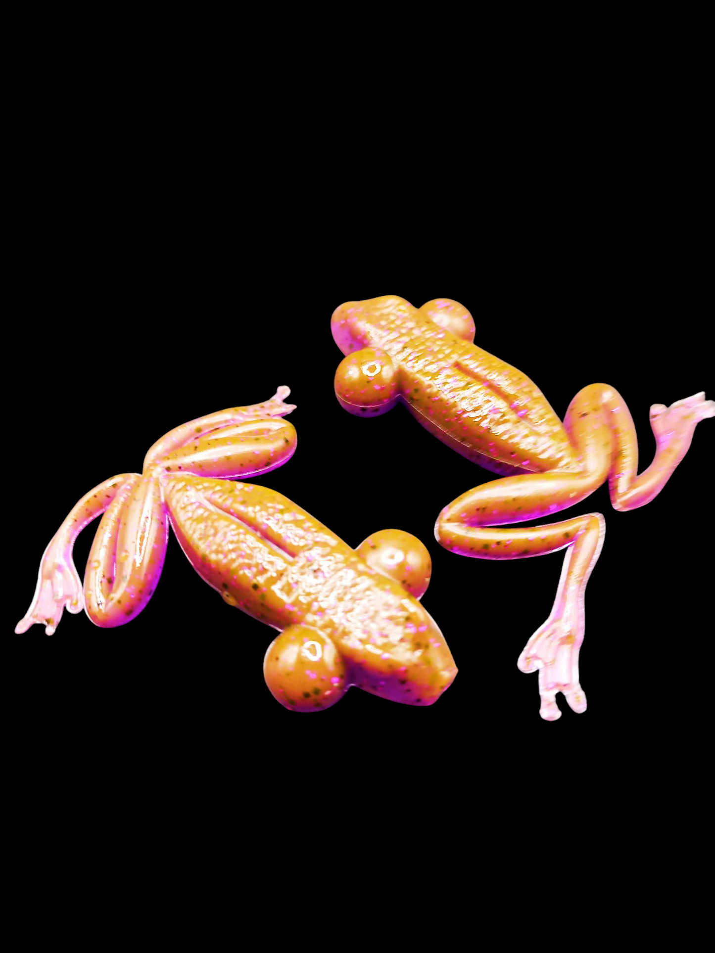 Anura Frog© SOFT Sinking 2,3"-4,3" Cameleon  Fush Blk Flk x8